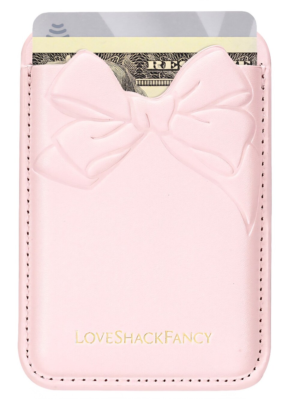NWT LoveShackFancy x Case-Mate Adhesive Bow Cardholder - Limited Edition- Pink